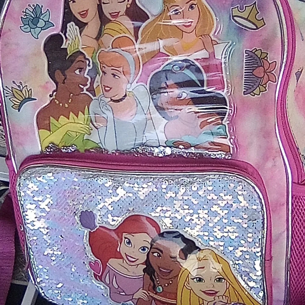 Disney Young Girl's Backpack With glitter . - Picture 5 of 7